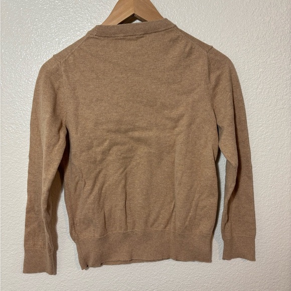 J. Crew Crewcuts Tan Crewneck Pullover Sweater Size 10-12 Cotton Cashmere Blend - Picture 3 of 4
